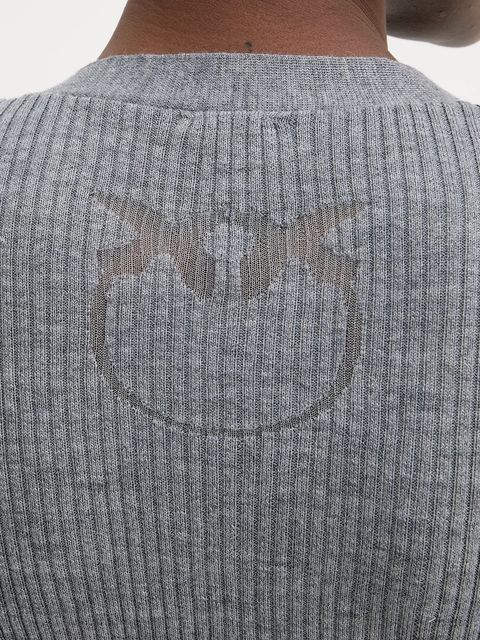 Pinko kardigan z dodatkiem wełny damski kolor szary lekki 105506 A18M