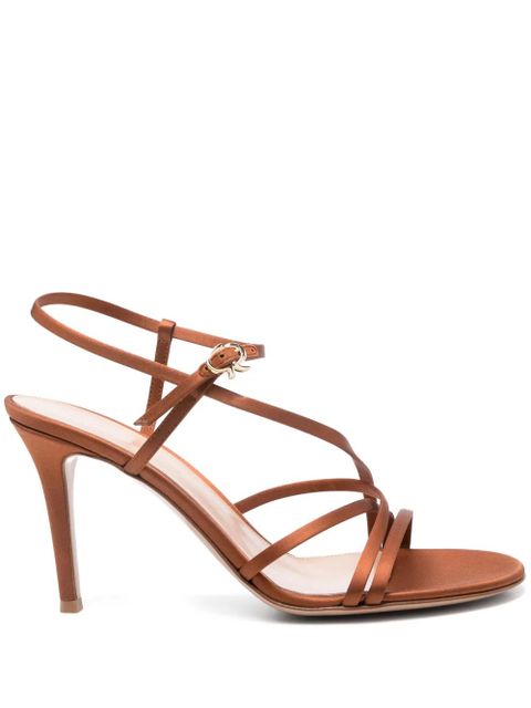 Gianvito Rossi 90mm satin sandals - Brown - zdjęcie produktu nr 1