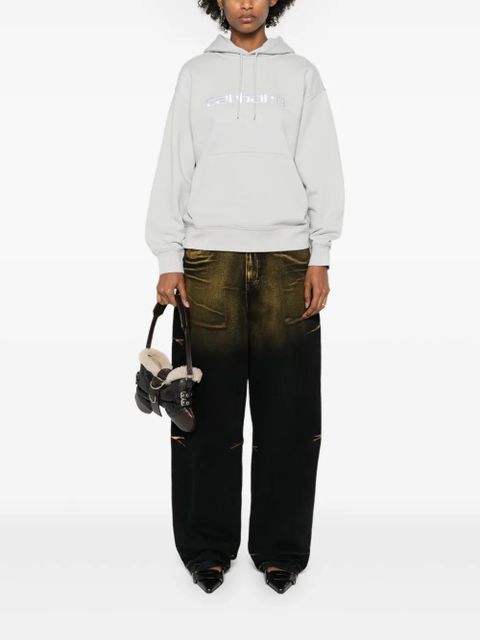 Carhartt WIP W' Hooded logo-embroidered hoodie - Grey - zdjęcie produktu nr 2