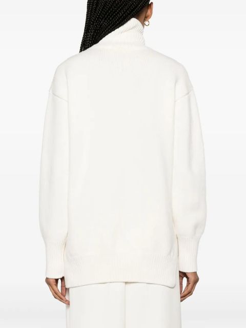 Off-White Boiled Logo-appliqué wool jumper