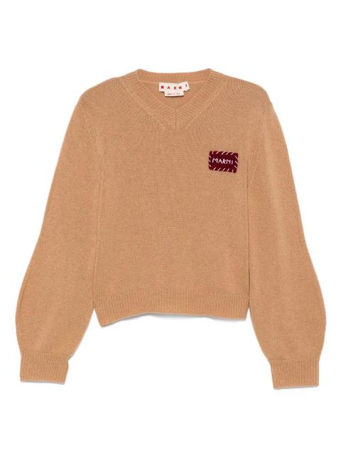 Marni V-neck sweater - Brown - zdjęcie produktu nr 1