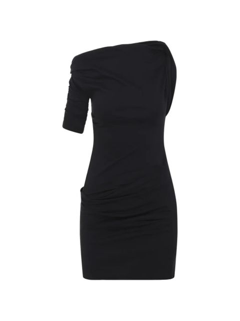 Jacquemus ruched one-shoulder mini dress - Black - zdjęcie produktu nr 1