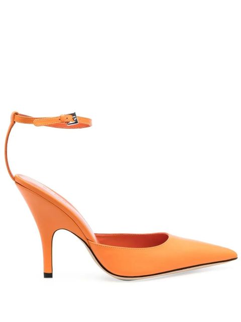 BY FAR ankle strap 70mm pumps - Orange - zdjęcie produktu nr 1