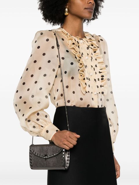 Valentino Garavani Rockstud clutch bag - Silver - zdjęcie produktu nr 2