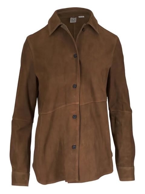 TOTEME button-fastening leather shirt - Brown - zdjęcie produktu nr 1