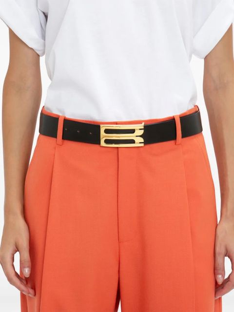 Victoria Beckham pleat-detail wide-leg trousers - Orange