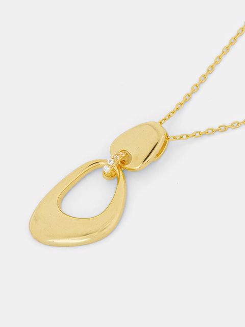 Answear.LAB naszyjnik ze srebra pokrytego złotem - zdjęcie produktu nr 2