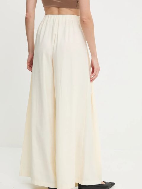 Answear.LAB spodnie damskie kolor beżowy szerokie high waist - zdjęcie produktu nr 2