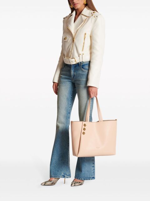 Balmain Embleme leather tote bag - Neutrals - zdjęcie produktu nr 2
