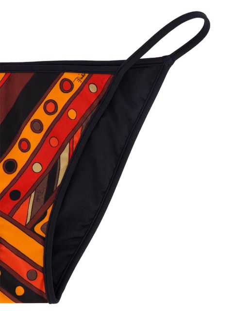 PUCCI Vivara geometric-print bikini bottoms - Black