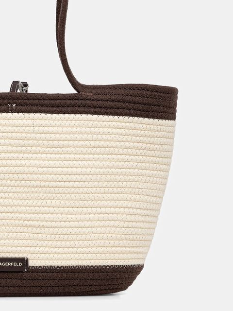 Karl Lagerfeld torebka bawełniana K/AUTOGRAPH kolor beżowy B1W46080 - zdjęcie produktu nr 2