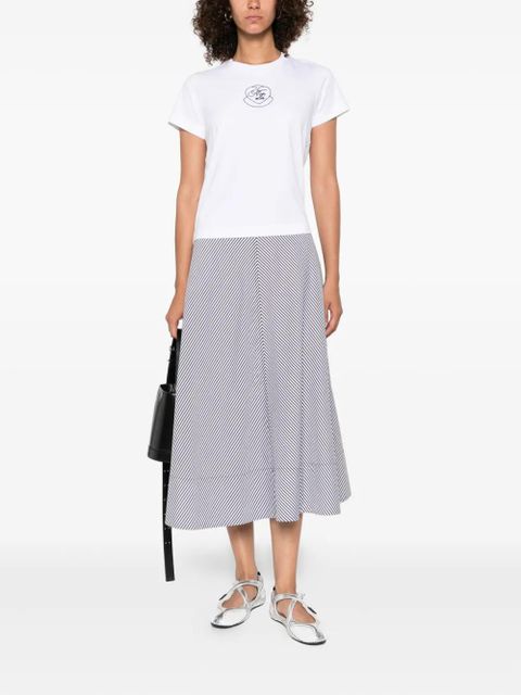 Moncler heart-embroidered cotton T-shirt - White - zdjęcie produktu nr 2