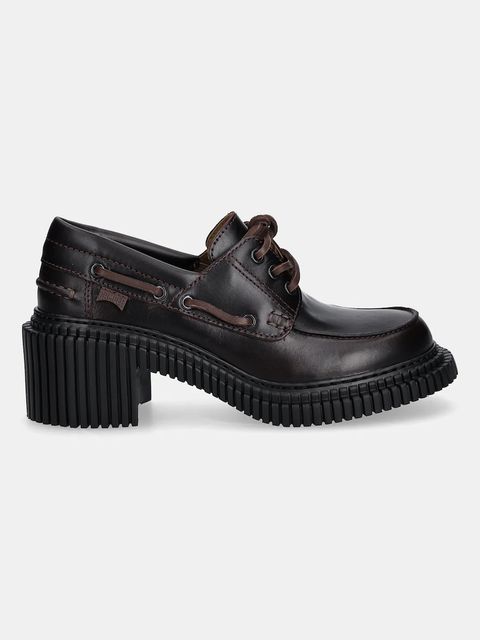 Camper czółenka skórzane Pix London kolor bordowy na słupku K201812-003 - zdjęcie produktu nr 2