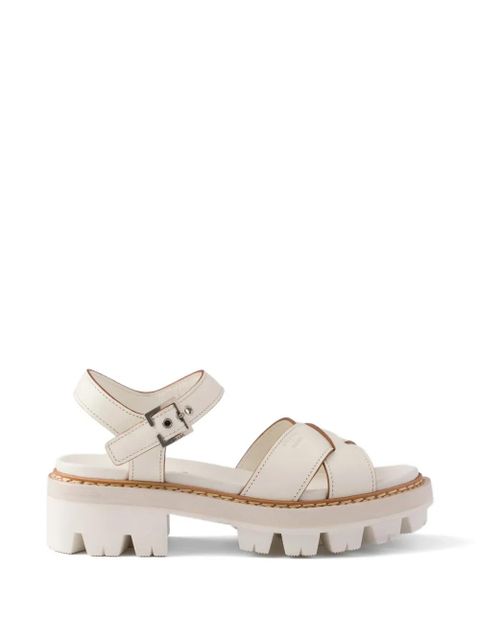 Prada leather sandals - Neutrals - zdjęcie produktu nr 1