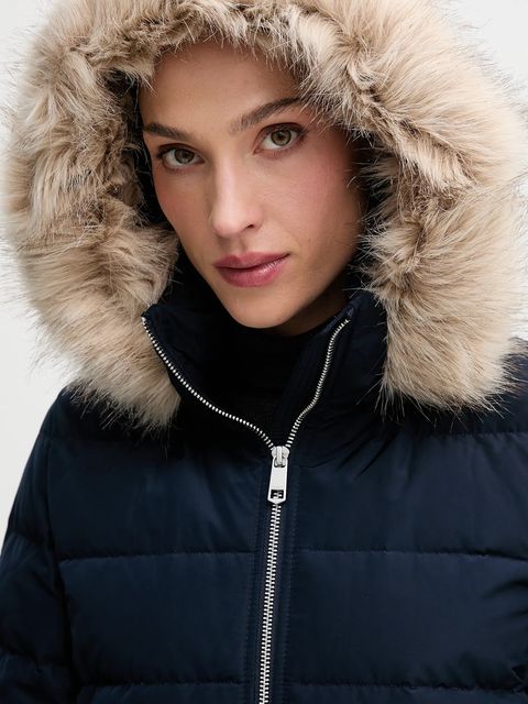 Tommy Hilfiger kurtka puchowa kolor granatowy zimowa WW0WW47542