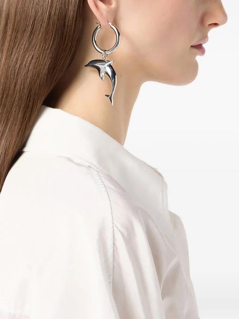 Blumarine dolphin-pendant earrings - Silver - zdjęcie produktu nr 2