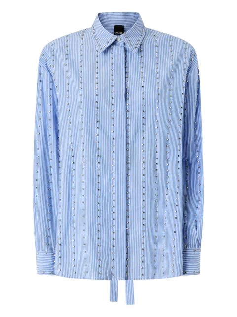 PINKO striped embellished shirt - Blue - zdjęcie produktu nr 1