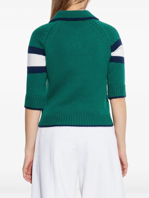 Casablanca colour-block polo top - Green - zdjęcie produktu nr 2