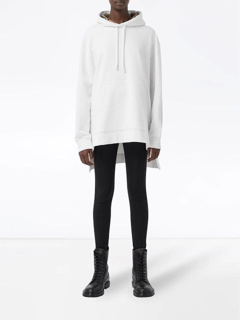 Burberry oversized high-low hem hoodie - White - zdjęcie produktu nr 2