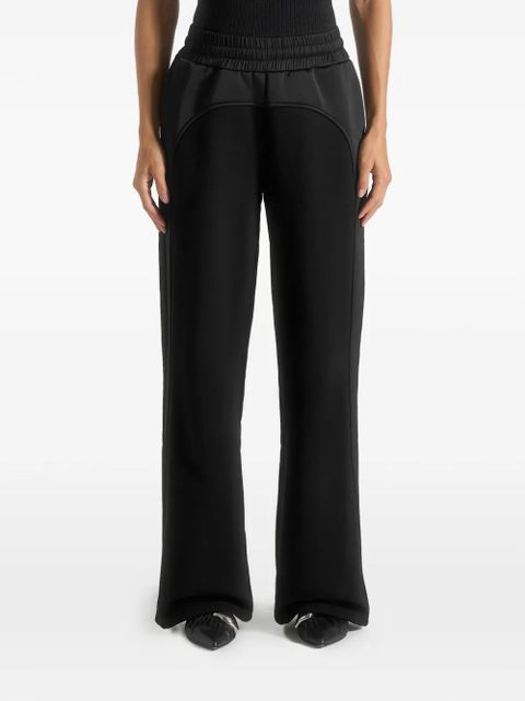 Manière De Voir Loula satin-panel track pants - Black