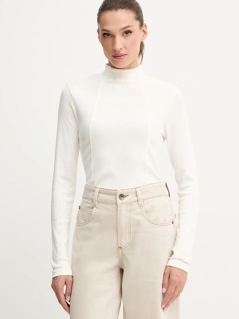 G-Star longsleeve 0 kolor beżowy z półgolfem D26905.E136 - zdjęcie produktu nr 1