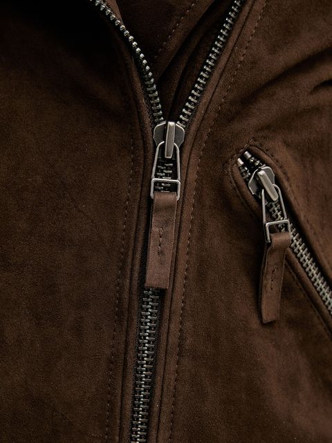 Blauer ramoneska zamszowa CHERRY