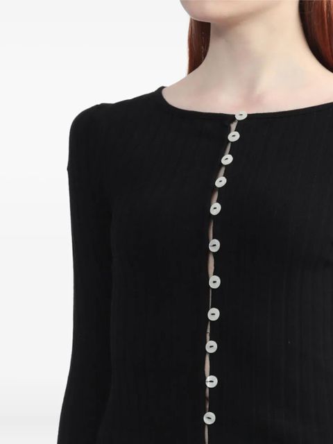 Free People ribbed long sleeves top - Black