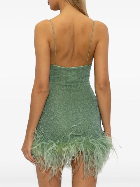 Oséree Lumière Plumage minidress - Green