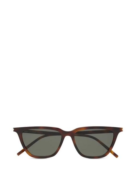 Saint Laurent Eyewear Sulpine geometric-frame sunglasses - Brown - zdjęcie produktu nr 1