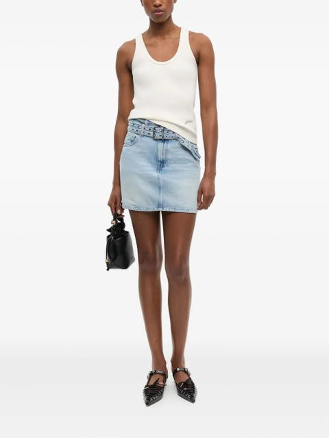 GANNI ribbed tank top - White - zdjęcie produktu nr 2