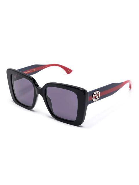 Gucci Eyewear oversize-frame sunglasses - Black - zdjęcie produktu nr 2