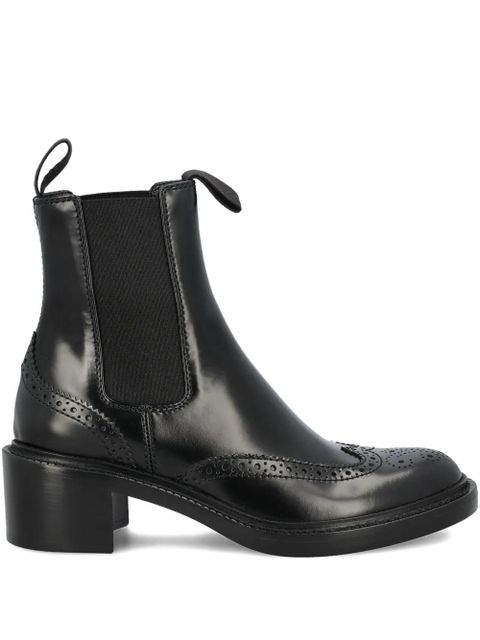 Saint Laurent 50mm Vicent leather brogue chelsea boots - Black - zdjęcie produktu nr 1
