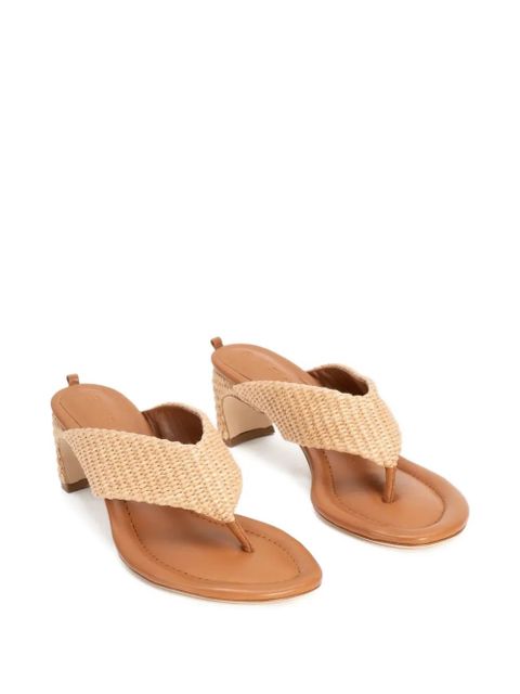 BY FAR Dasha raffia heeled espadrilles - Neutrals - zdjęcie produktu nr 2