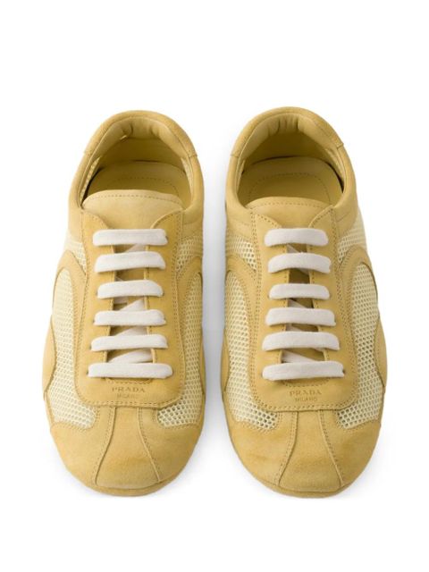 Prada re-edition suede mesh sneakers - Yellow