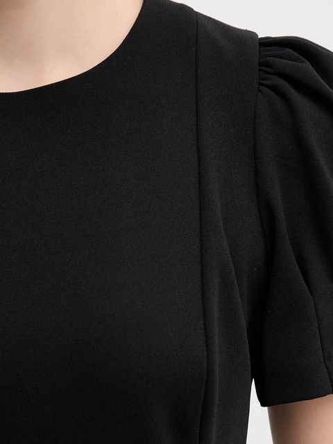 Dkny sukienka kolor czarny mini dopasowana DD5I197A