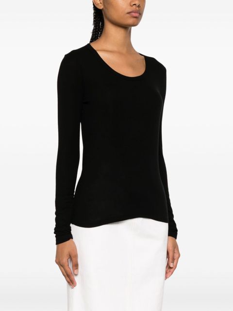 AGOLDE scoop-neck lyocell-blend jumper - Black - zdjęcie produktu nr 2
