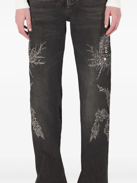 Blumarine eyelet-embellished jeans - Black - zdjęcie produktu nr 2