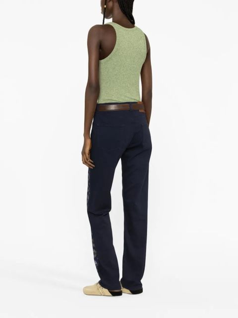 ETRO floral-stripes straight-leg jeans - Blue - zdjęcie produktu nr 2