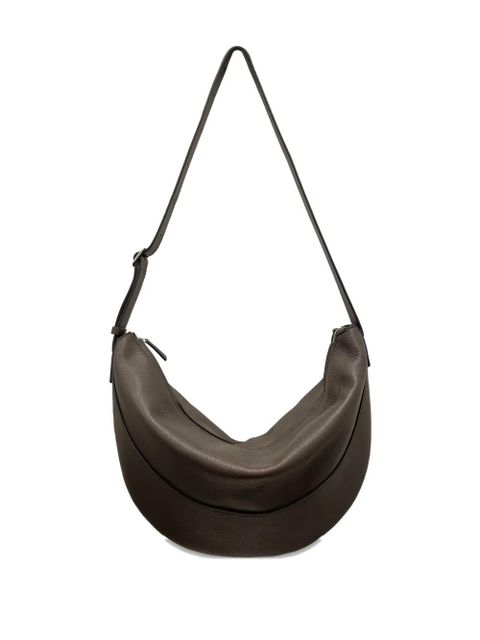 The Row Jouve leather shoulder bag - Brown