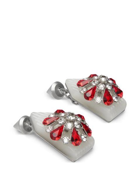 Maison Margiela rhinestone-embellished cufflinks - Silver - zdjęcie produktu nr 2