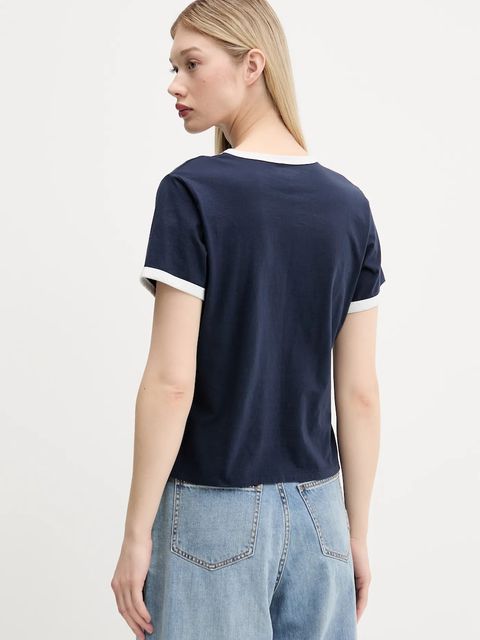 Abercrombie & Fitch t-shirt bawełniany damski kolor granatowy KI139-5529
