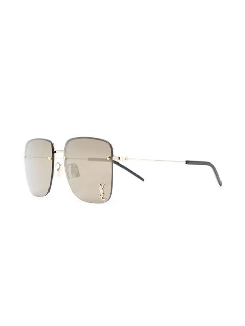 Saint Laurent Eyewear Monogram SL312M frameless sunglasses - Black - zdjęcie produktu nr 2