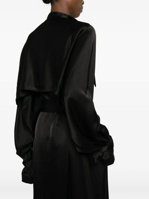 TOTEME draped trench coat - Black