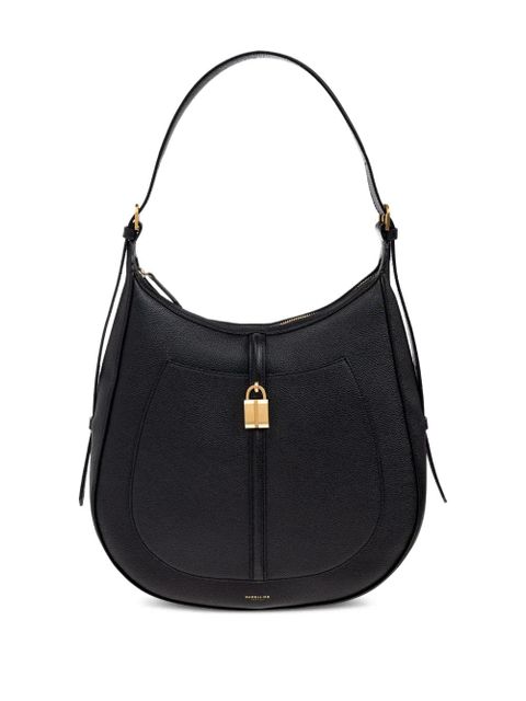DeMellier small Siena lock-detail leather shoulder bag - Black