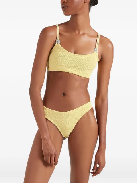 Hunza G Cassie beaded bikini - Yellow