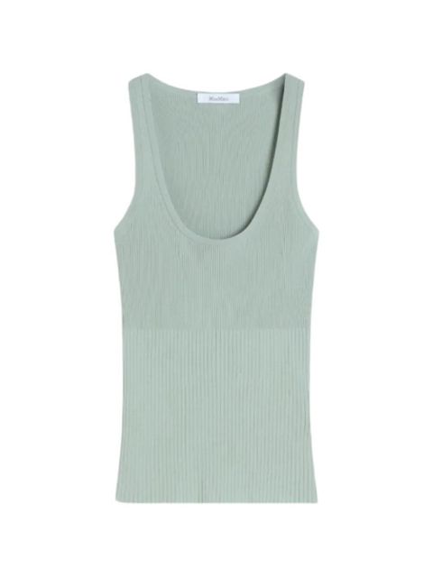 Max Mara Mxmghiro ribbed knit top - Green - zdjęcie produktu nr 1