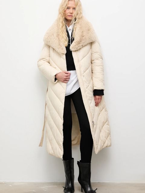 Answear.LAB kurtka kolor beżowy zimowa - zdjęcie produktu nr 1