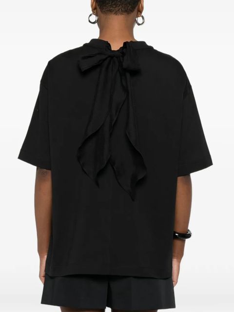 Eleh bow-tie T-shirt - Black
