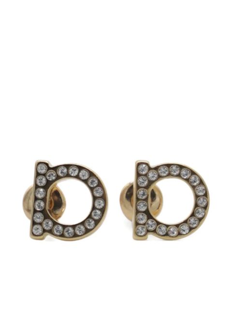 Ferragamo Gancini crystal-embellished earrings - Gold - zdjęcie produktu nr 1