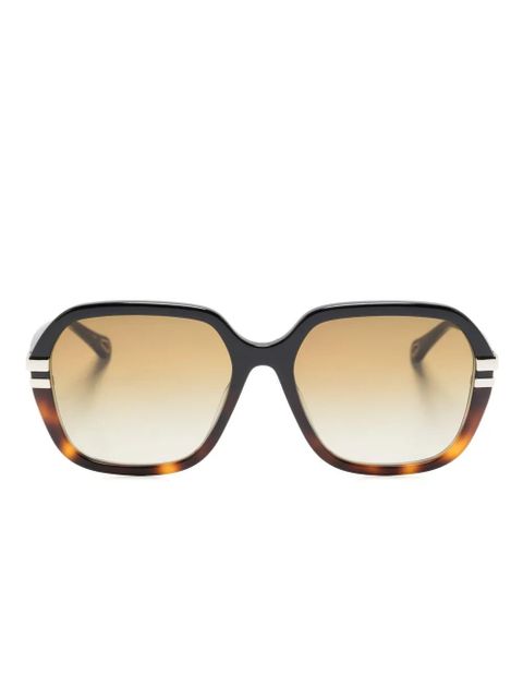 Chloé Eyewear West tortoiseshell square-frame sunglasses - Brown - zdjęcie produktu nr 1